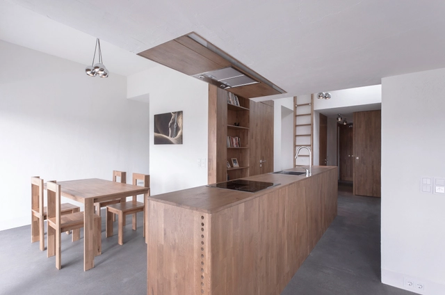Under the Attic / ahaa - Houses, Kitchen, Beam, Facade, Door, Table, Chair, Countertop, Sink