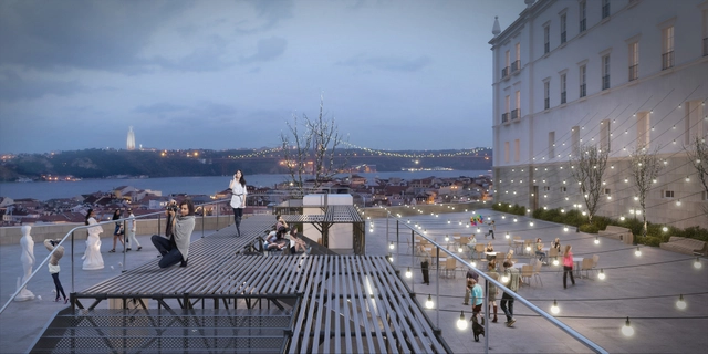 "Urban Platform" Wins First in Lisbon Open Room Competition - Public Space