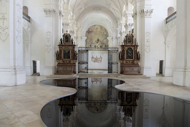 New Readings Of Space: Placing Pools Of Oil Inside A Baroque Abbey Church - Featured Image