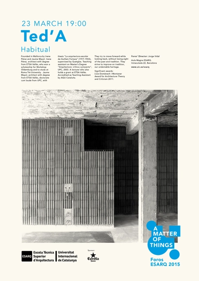 Foros ESARQ 2015: Conferencia de Ted'A Arquitectes / Barcelona - Imagen Principal