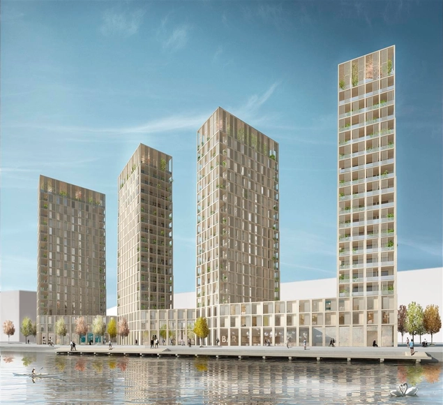 Tham & Videgård proponen viviendas en altura en madera para Estocolmo - Apartamentos