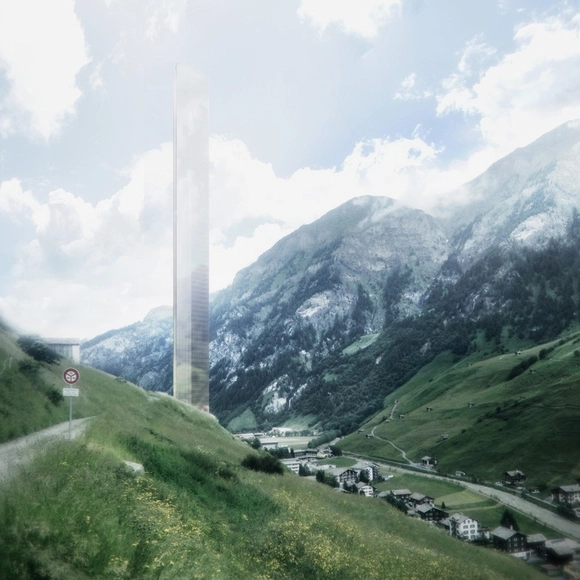 Morphosis divulga proposta para uma torre de 381 metros de altura em Vals - Imagem de Destaque
