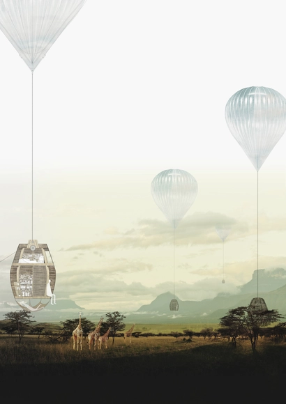 Propuesta Heat-Wind-Hang, tercer lugar en concurso IWC África / Sudáfrica - Centro De Visitantes