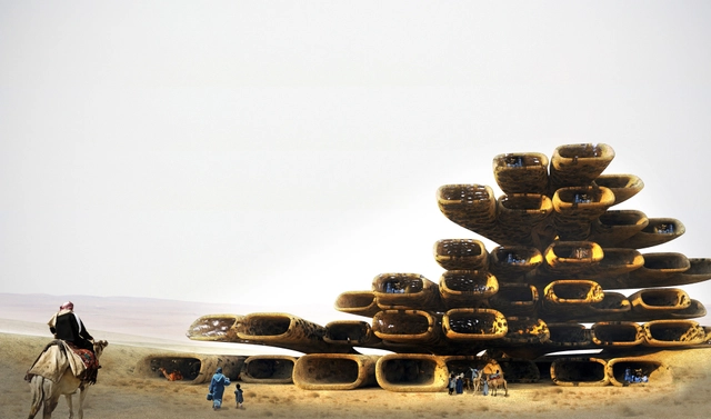 XTU Architects Imagine Self-Building Wall City - Cultural Architecture