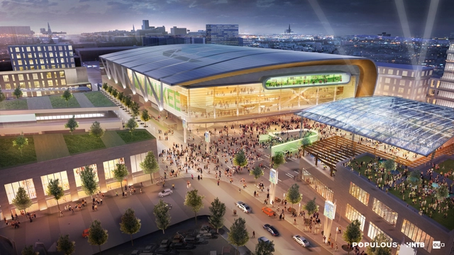 First Renderings of Populous' Downtown Milwaukee Stadium - Featured Image
