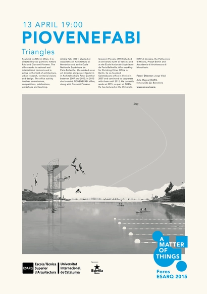 Foros ESARQ 2015. Conferencia de PIOVENEFABI / Barcelona - Imagen Principal