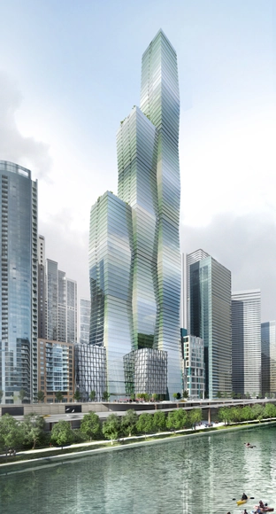 Studio Gang Goes Public with Chicago's Newest Tower: Wanda Vista - Skyscrapers, Facade, Cityscape