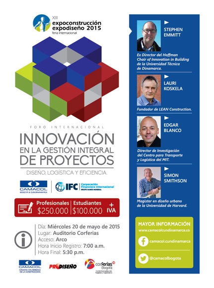 Foro Internacional: Innovación en la gestión integral de proyectos / Colombia - Imagen Principal