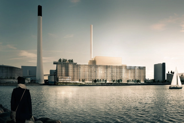 Gottlieb Paludan Architects Design a Forest-Inspired Biomass Unit for Copenhagen - Energy Plant, Facade, Cityscape