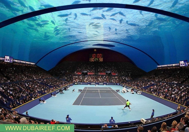Una cancha de tenis submarina en Dubai, por 8+8 Concept Studio - Imagen Principal