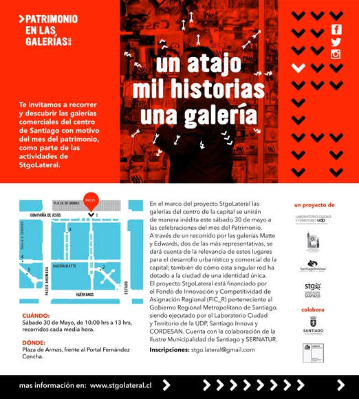 Día del Patrimonio 2015: 'Un atajo, una galería, mil historias' / Santiago, Chile - Imagen Principal