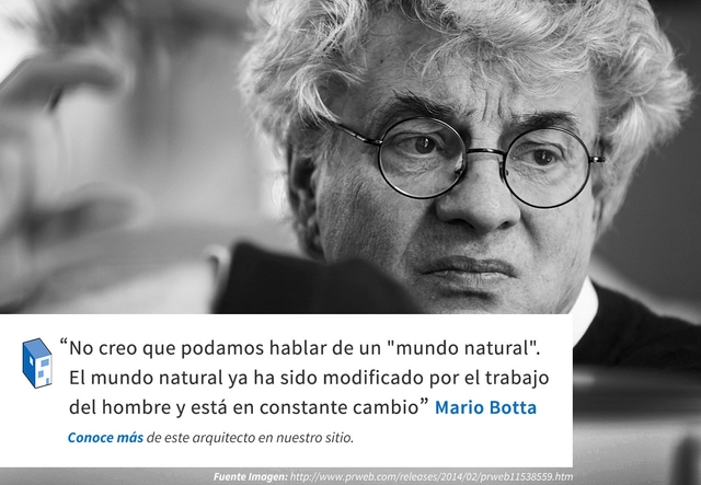 Frases: Mario Botta, Naturaleza v/s Hombre - Imagen Principal
