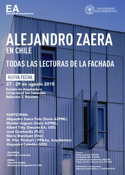 Seminario "Todas las Lecturas de la Fachada" / Alejandro Zaera Polo en la Universidad San Sebastián - Imagen Principal