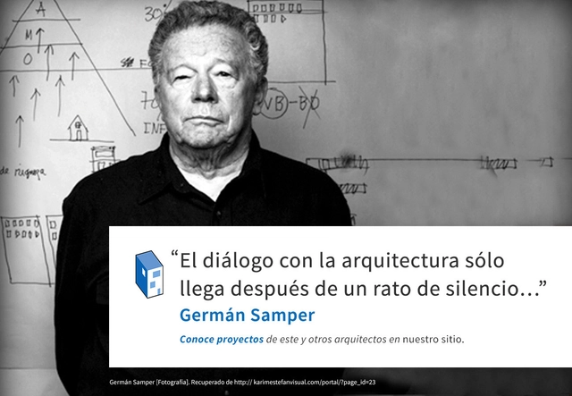 Frases: Germán Samper y el diálogo con la arquitectura - Frases