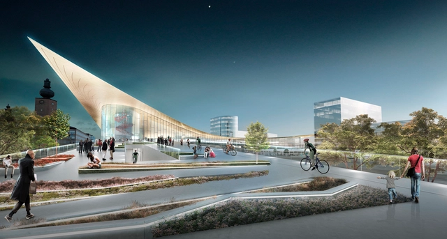 BIG rediseñará Intermodal de transporte en Suecia - Estación Intermodal
