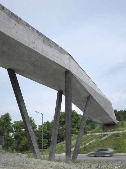 Puente peatonal La Sallaz / 2b architectes - Puente Peatonal