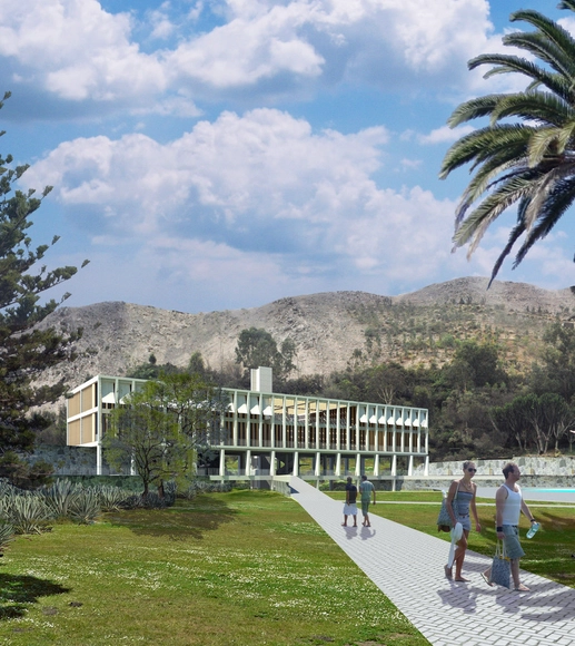 LLONAZAMORA, segundo lugar en concurso de nuevo edificio del Rinconada Country Club / Perú - Arquitectura De Oficinas, Jardín