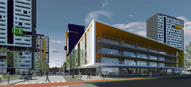 Menção Honrosa no concurso Operação Urbana Consorciada Água Branca / Ópera Quatro Arquitetura  - Fachada