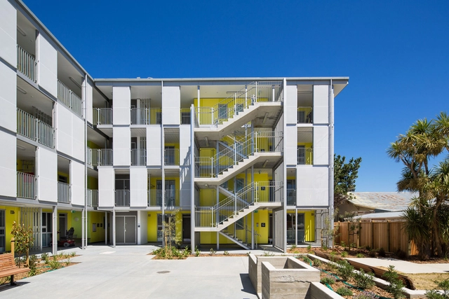 Marshall Court Apartments / Designgroup Stapleton Elliott - Apartments, Facade, Stairs, Door