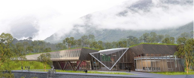 Guarello Arquitectos, segundo lugar en concurso del nuevo Centro Subantártico Cabo de Hornos - Centro De Investigación, Fachada, Bosque