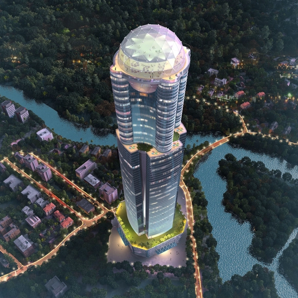 Torre mais alta do Sri Lanka homenageia a equipe nacional de críquete vencedora do mundial de 1996 - Imagem de Destaque