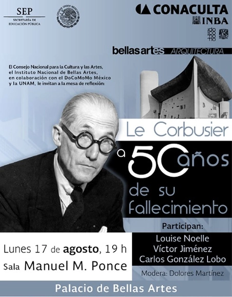Mesa de Reflexión ‘Le Corbusier, a 50 años de su fallecimiento’ / Ciudad de México - Imagen Principal
