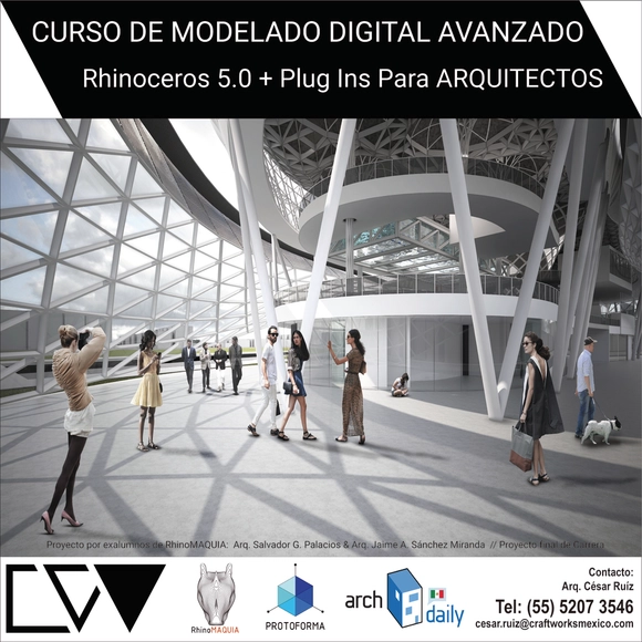 Curso Rhinoceros 5.0 + Plugins para arquitectos / Ciudad de México [¡Sorteamos un cupo!] - Imagen Principal