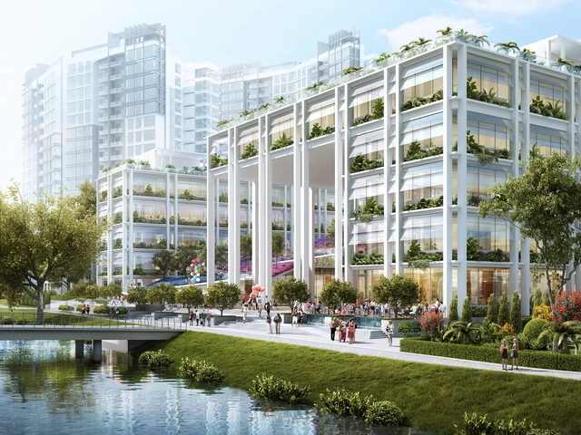 Oasis Terrace: Singapore's New Neighborhood Center and Polyclinic - Commercial Architecture, Facade