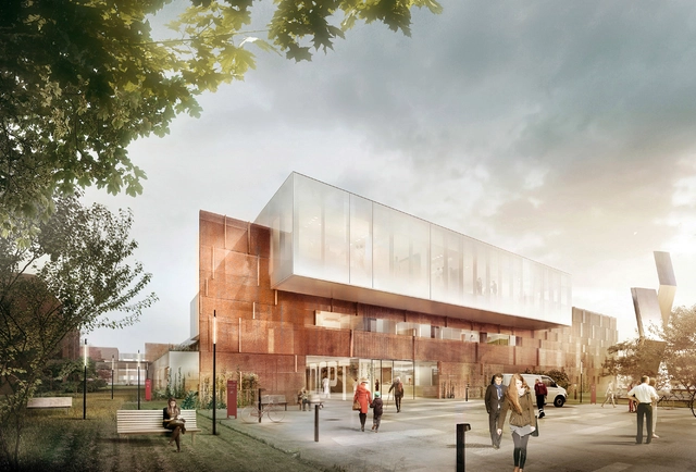 aarhus arkitekterne Designs Revolutionary Proton Therapy Center for Denmark - Healthcare Architecture, Facade