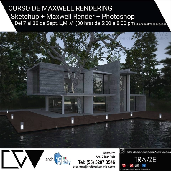 Curso de Maxwell Rendering para Arquitectos / Ciudad de México - Imagen Principal