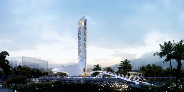 Competition Entry: WVA’s Zhuhai Observation Tower - Facade, Cityscape