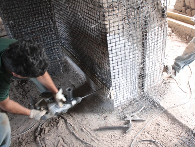 Restauración estructural del Adobe y Geomalla, por 123cua Arquitectos - Imagen Principal