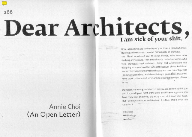 Dear Architects, I´m sick of your shit.  - Imagen Principal