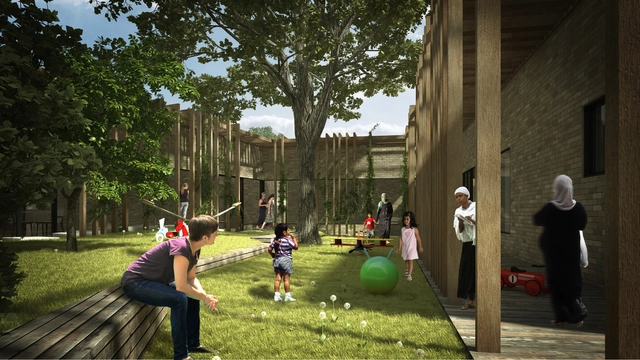 No to Violence Shelter / Jacobs-Yaniv Architects + Amos Goldreich Architecture - Garden