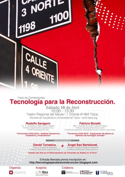 Ciclo de Conferencias "Tecnología para la reconstrucción" - Imagen Principal