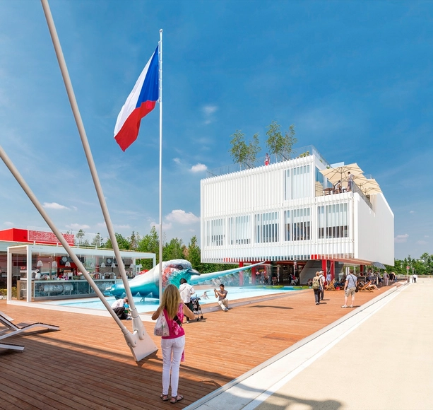 Czech Pavilion Milan Expo 2015 / CHYBIK+KRISTOF - Exterior Photography, Swimming Pool, Facade