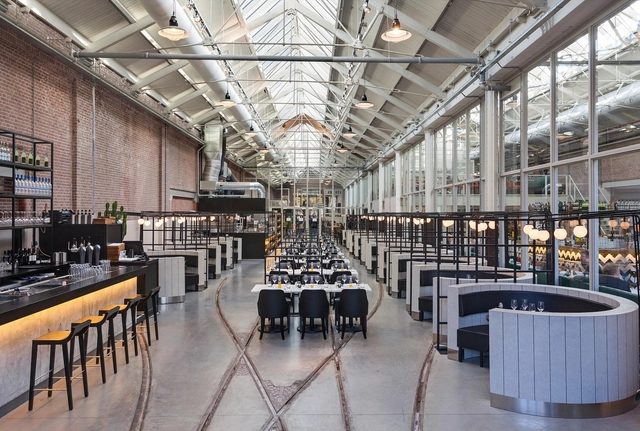 Meat West / Framework Studio - Adaptive Reuse, Beam, Table, Chair