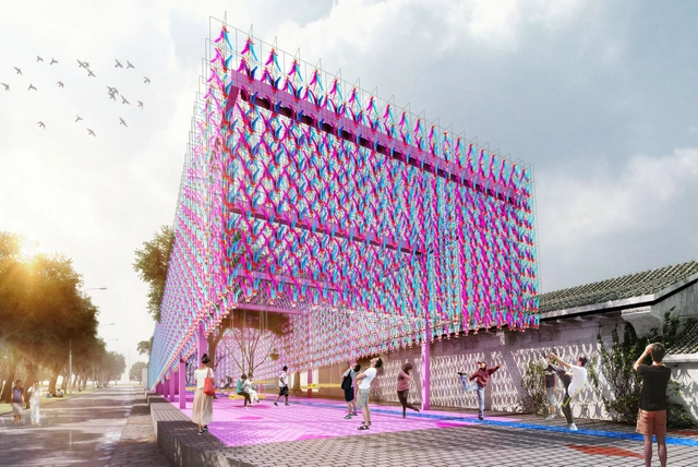 毽子馆:1500个公共空间的催化剂 / Spark Architects - 艺术和建筑
