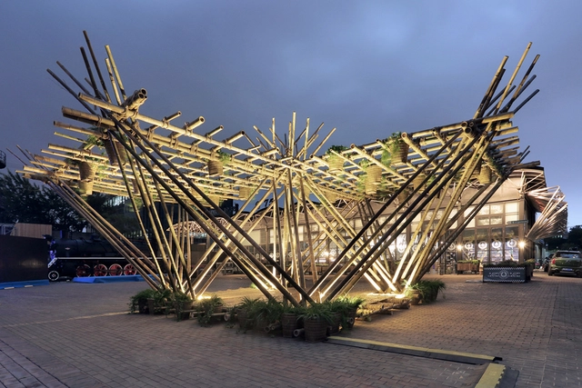 Rising Canes, el pabellón de bambú de Penda en Beijing Design Week - Sustentabilidad