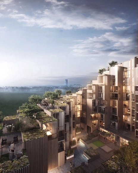 BIG propõe edifício residencial escalonado em Estocolmo - Habitação Coletiva