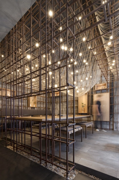 The Noodle Rack / Lukstudio - Interior Design, Beam, Facade, Handrail