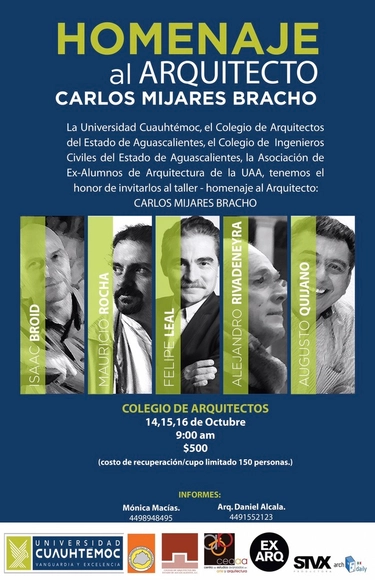 Homenaje al Arquitecto Carlos Mijares Bracho / Aguascalientes - Imagen Principal