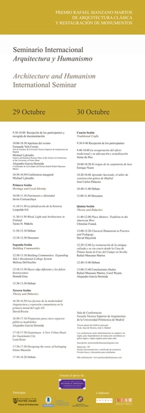 Seminario Internacional Arquitectura y Humanismo - Imagen Principal