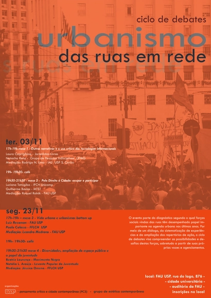 Ciclo de debates: Urbanismo das ruas em rede - Imagem de Destaque