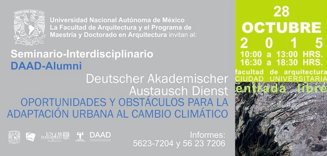 Seminario DAAD-Alumni 'Oportunidades y obstáculos para la adaptación urbana al cambio climático' / Ciudad de México - Imagen Principal