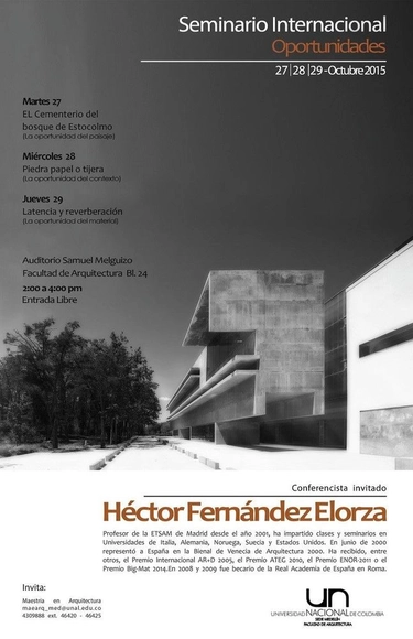 Seminario Internacional: "Oportunidades" Héctor Fernández Elorza / Medellín - Imagen Principal