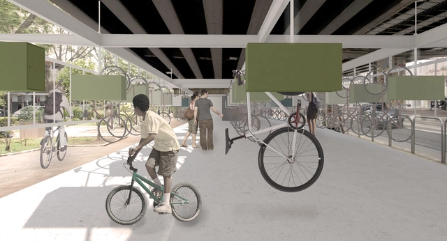 Resultados do 1º Prêmio {CURA}: Bicicletário  - Imagem de Destaque