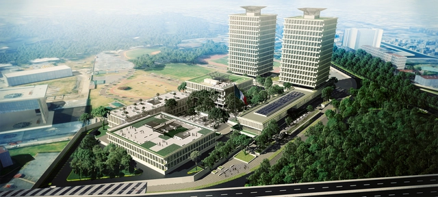 BulAu revela su proyecto ganador del Conjunto INE Tlalpan de la Ciudad de México - Edificios Institucionales, Fachada, Urbano