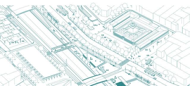 SHIFT Arquitectos y Asociados, finalistas del concurso de nueva Explanada de los Mercados en Santiago - Espacio Público, Fachada