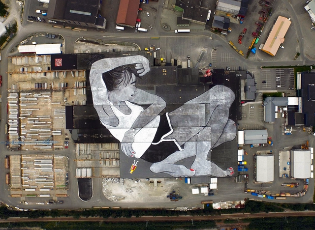 Los franceses Ella & Pitr pintan el mural más grande del mundo en Noruega - Imagen Principal